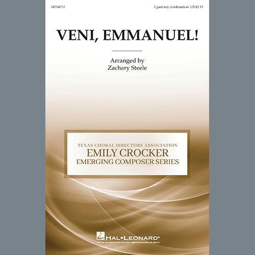 Download 15th Century French Melody Veni, Emmanuel! (arr. Zachary Steele) Sheet Music arranged for 2-Part Choir - printable PDF music score including 5 page(s)
