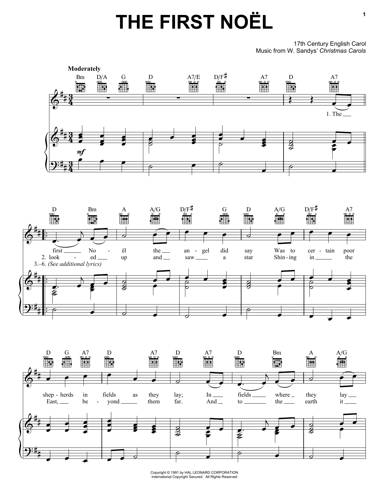 Learn to play Traditional Carol The First Noel sheet music for Piano in minutes. Traditional Carol The First Noel sheet music preview music notes and score for Piano including 6 page(s)
