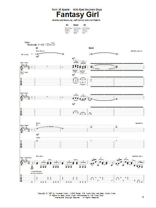 Learn to play 38 Special Fantasy Girl sheet music for Guitar Tab in minutes. 38 Special Fantasy Girl sheet music preview music notes and score for Guitar Tab including 15 page(s)