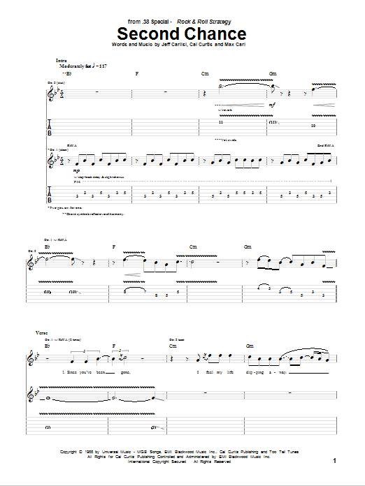 Learn to play 38 Special Second Chance sheet music for Guitar Tab in minutes. 38 Special Second Chance sheet music preview music notes and score for Guitar Tab including 14 page(s)