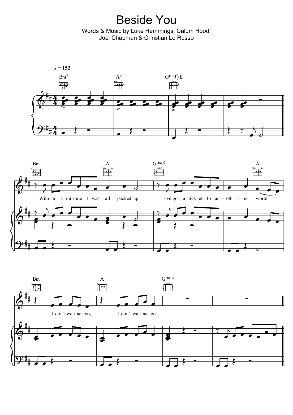 5 Seconds Of Summer Beside You Sheet Music Download Printable Pdf Music Notes Score Chords 5 Seconds Of Summer Beside You Sheet Music Download Printable Pdf Music Notes Score Chords