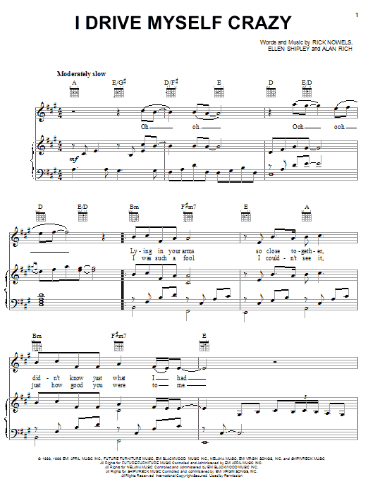Learn to play 'N Sync I Drive Myself Crazy sheet music for Piano, Vocal & Guitar (Right-Hand Melody) in minutes. 'N Sync I Drive Myself Crazy sheet music notes and chords