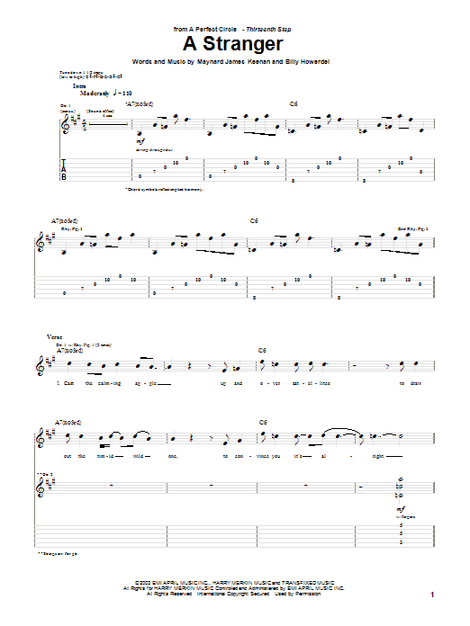 Learn to play A Perfect Circle A Stranger sheet music for Guitar Tab in minutes. A Perfect Circle A Stranger sheet music preview music notes and score for Guitar Tab including 6 page(s)