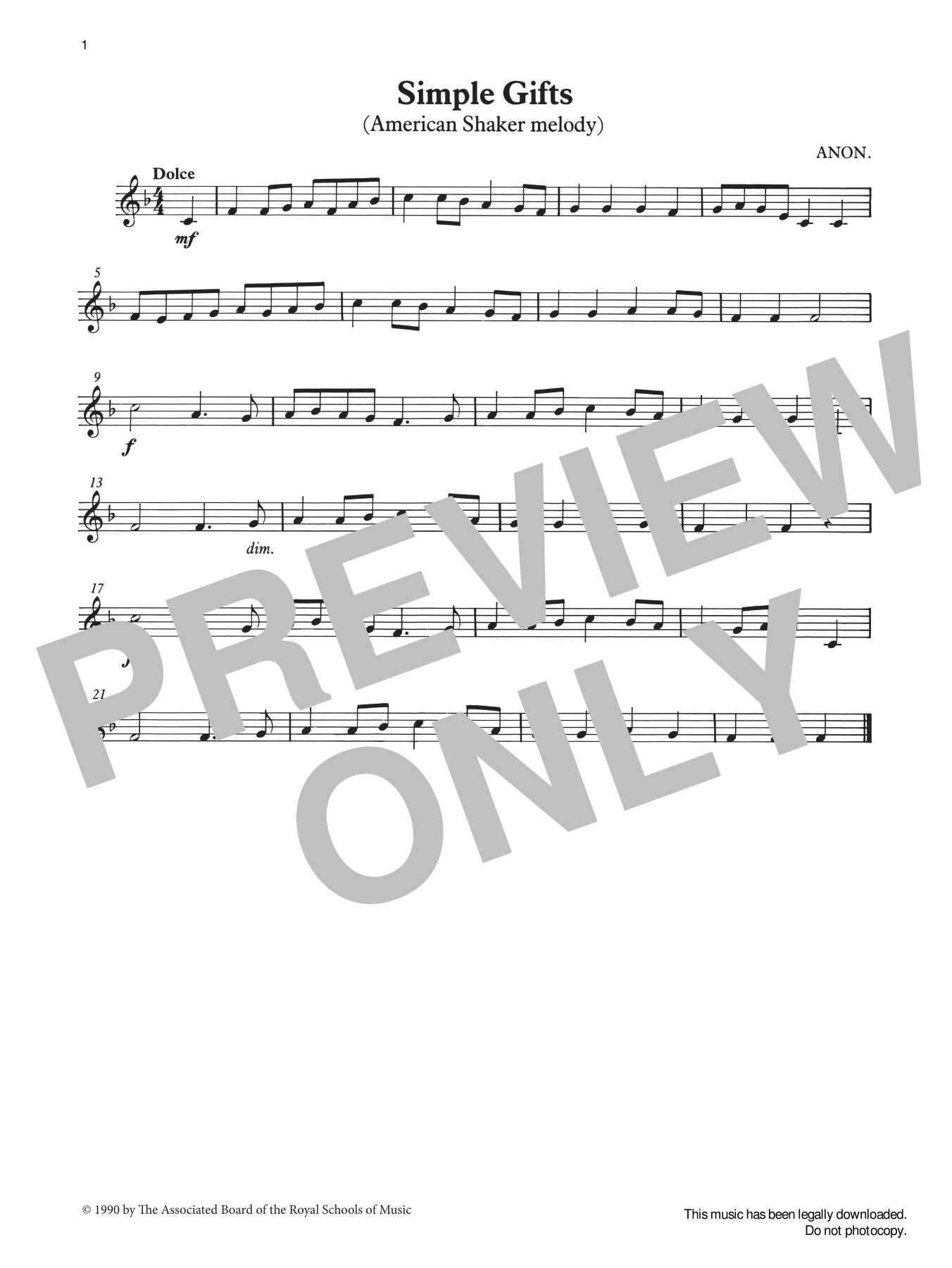 Aaron Copland Simple Gifts from Graded Music for Tuned Percussion, Book I sheet music, chords, lyrics - Printable PDF for Percussion Solo