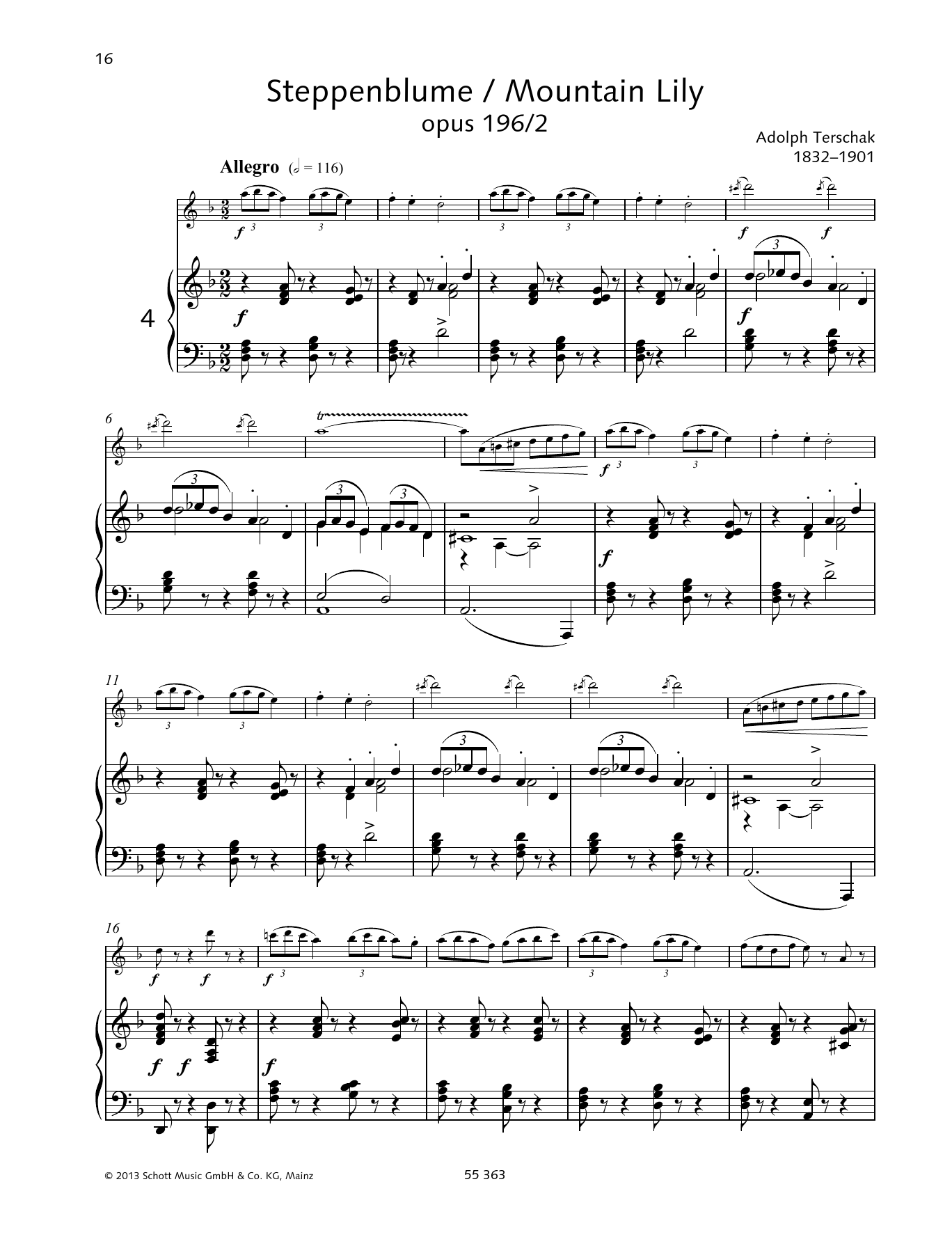 Learn to play Adolf Terschak Mountain Lily sheet music for Woodwind Solo in minutes. Adolf Terschak Mountain Lily sheet music preview music notes and score for Woodwind Solo including 6 page(s)
