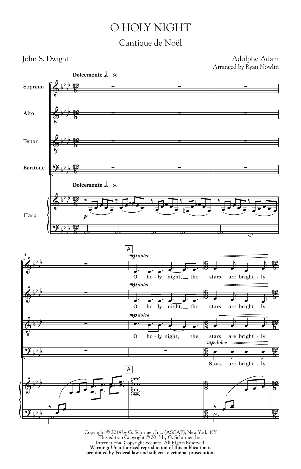 Learn to play Ryan Nowlin O Holy Night sheet music for SATB in minutes. Ryan Nowlin O Holy Night sheet music preview music notes and score for SATB including 11 page(s)