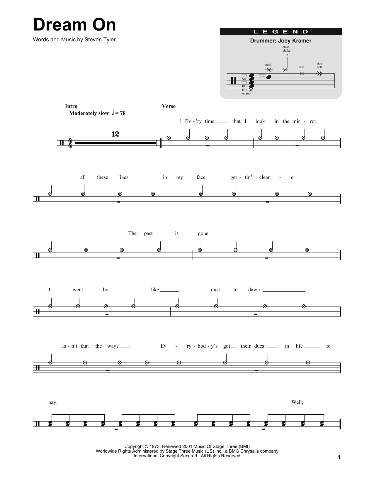 Learn to play Aerosmith Dream On sheet music for Easy Piano in minutes. Aerosmith Dream On sheet music notes and chords