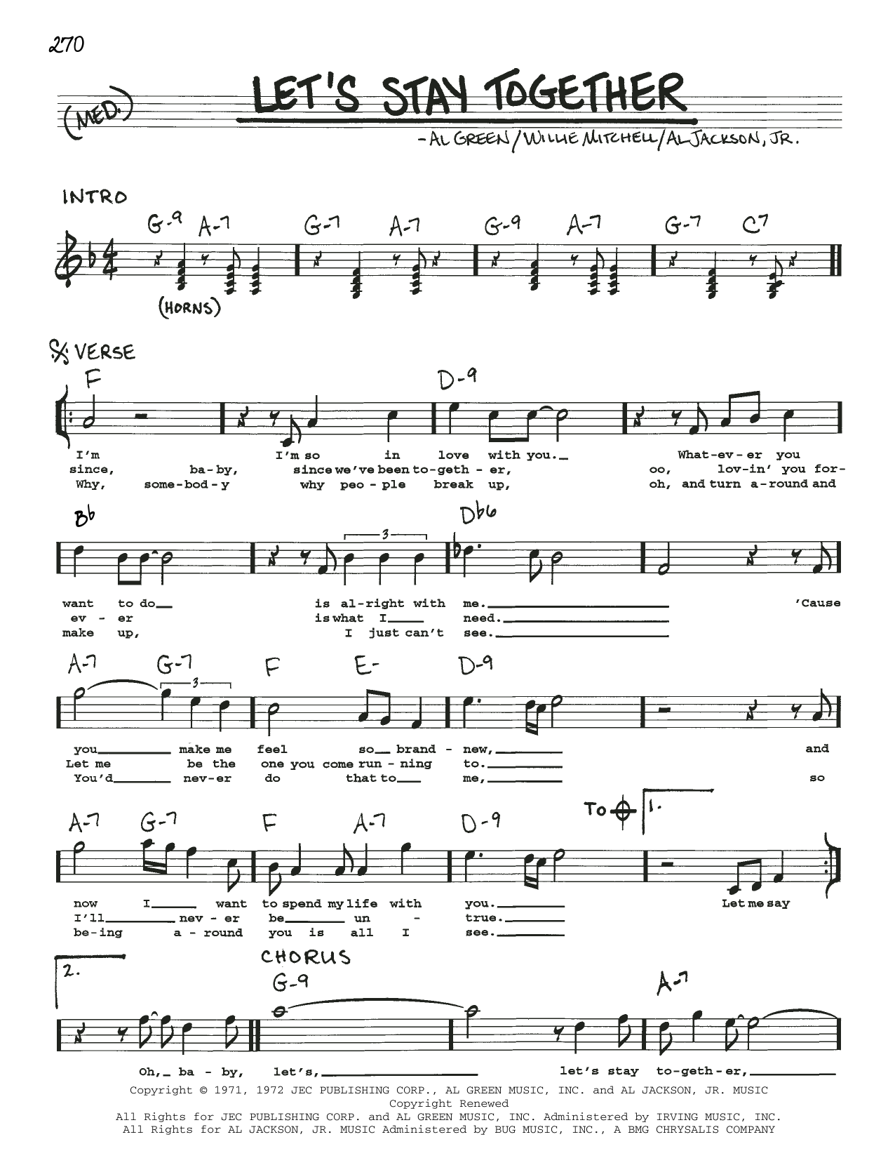 Learn to play Al Green Let's Stay Together sheet music for Easy Piano in minutes. Al Green Let's Stay Together sheet music notes and chords