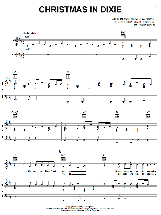 Learn to play Alabama Christmas In Dixie sheet music for Piano (Big Notes) in minutes. Alabama Christmas In Dixie sheet music preview music notes and score for Piano (Big Notes) including 3 page(s)