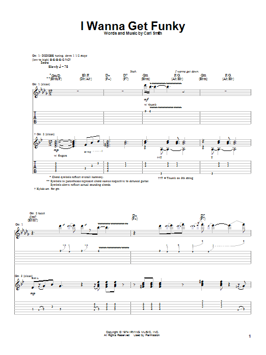 Download Albert King I Wanna Get Funky sheet music notes and chords for Guitar Tab - Download Printable PDF and start playing in minutes.