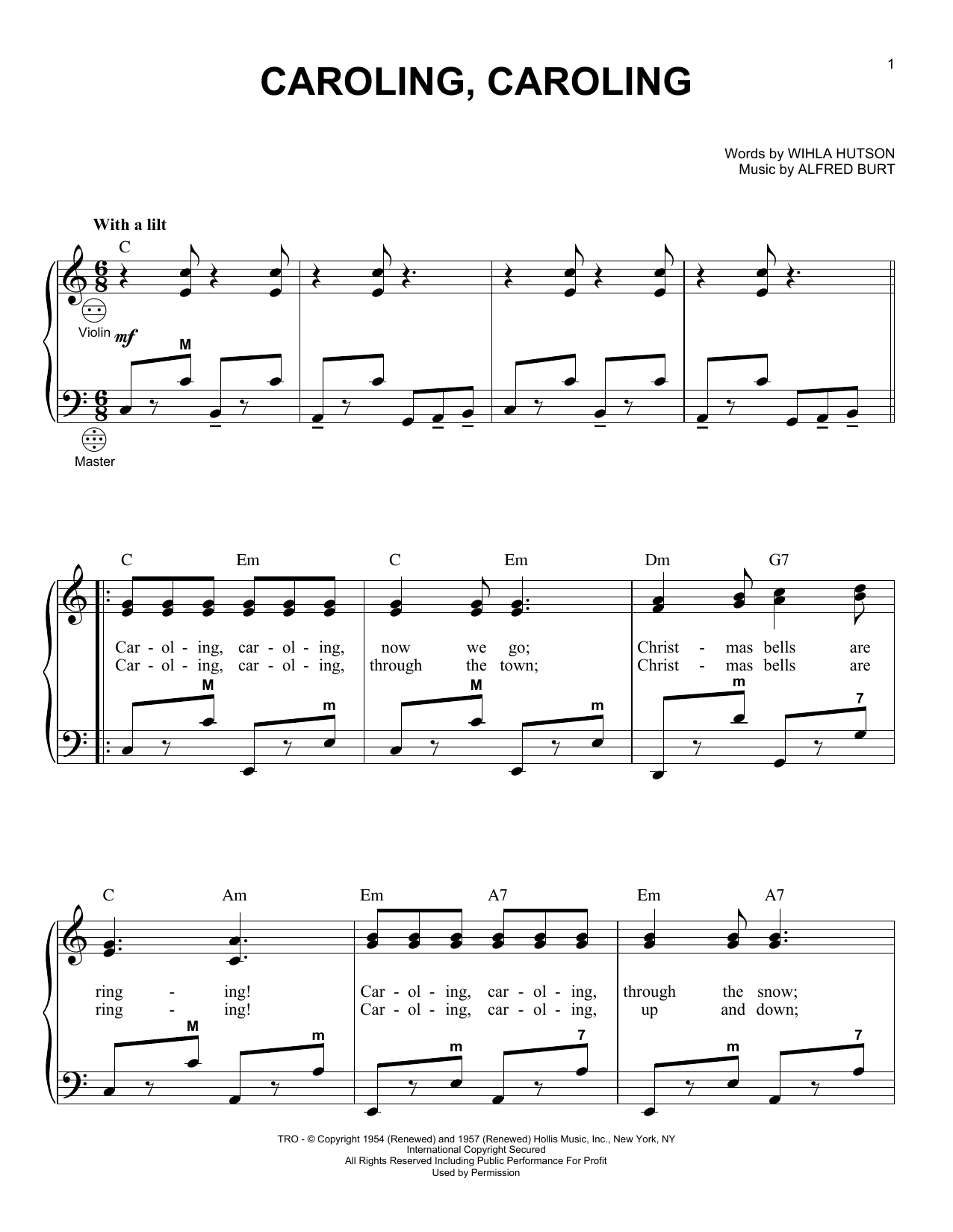 Learn to play Alfred Burt Caroling, Caroling sheet music for Piano in minutes. Alfred Burt Caroling, Caroling sheet music notes and chords