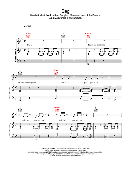 Learn to play All Saints Beg sheet music for Piano, Vocal & Guitar in minutes. All Saints Beg sheet music notes and chords