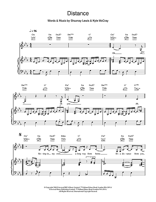 Learn to play All Saints Distance sheet music for Piano, Vocal & Guitar in minutes. All Saints Distance sheet music notes and chords