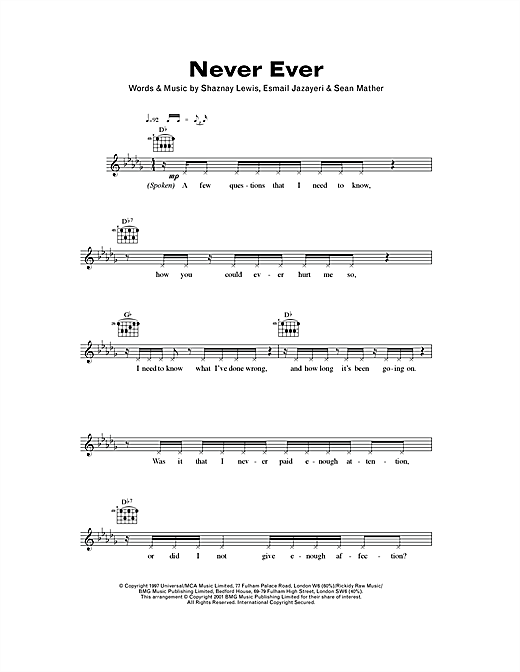 Learn to play All Saints Never Ever sheet music for Alto Saxophone in minutes. All Saints Never Ever sheet music notes and chords