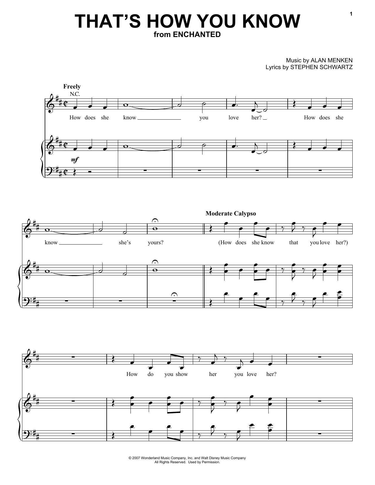 Learn to play Amy Adams That's How You Know sheet music for Piano (Big Notes) in minutes. Amy Adams That's How You Know sheet music preview music notes and score for Piano (Big Notes) including 10 page(s)
