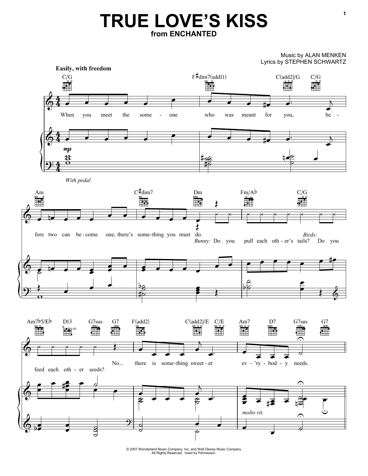 Learn to play Amy Adams True Love's Kiss sheet music for Piano (Big Notes) in minutes. Amy Adams True Love's Kiss sheet music preview music notes and score for Piano (Big Notes) including 6 page(s)
