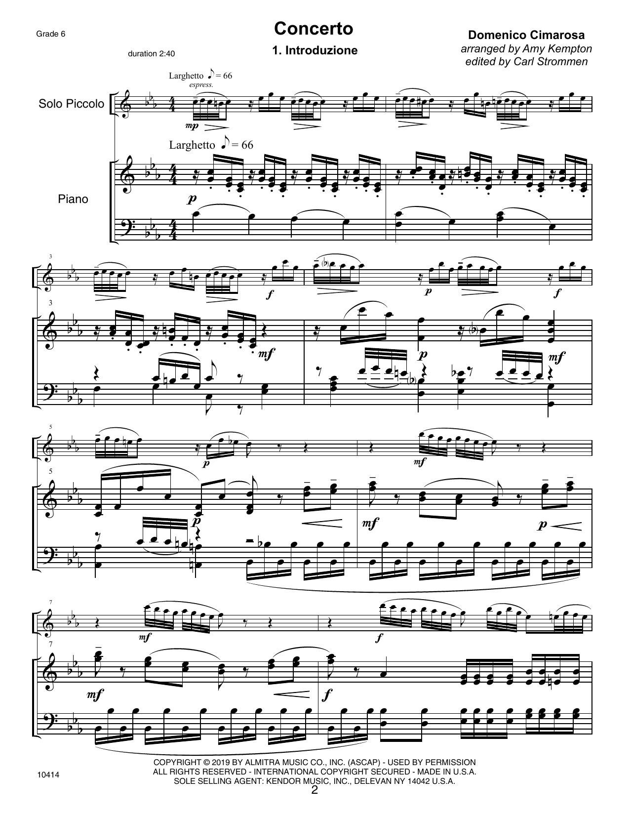 Amy Kempton Piccolo Master Repertoire - Piano Accompaniment sheet music preview music notes and score for Woodwind Solo including 40 page(s)