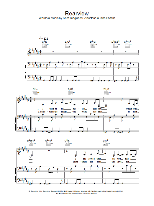 Learn to play Anastacia Rearview sheet music for Piano, Vocal & Guitar in minutes. Anastacia Rearview sheet music preview music notes and score for Piano, Vocal & Guitar including 6 page(s)