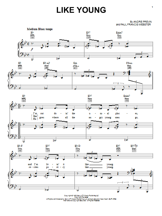 Learn to play André Previn Like Young sheet music for Piano in minutes. André Previn Like Young sheet music notes and chords