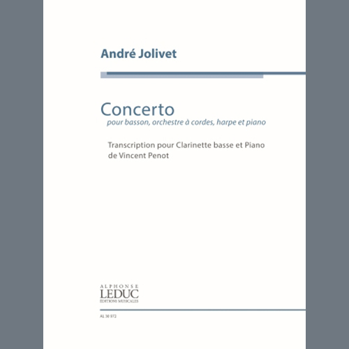 André Jolivet Concerto for Bassoon, transcription for Bass Clarinet profile picture