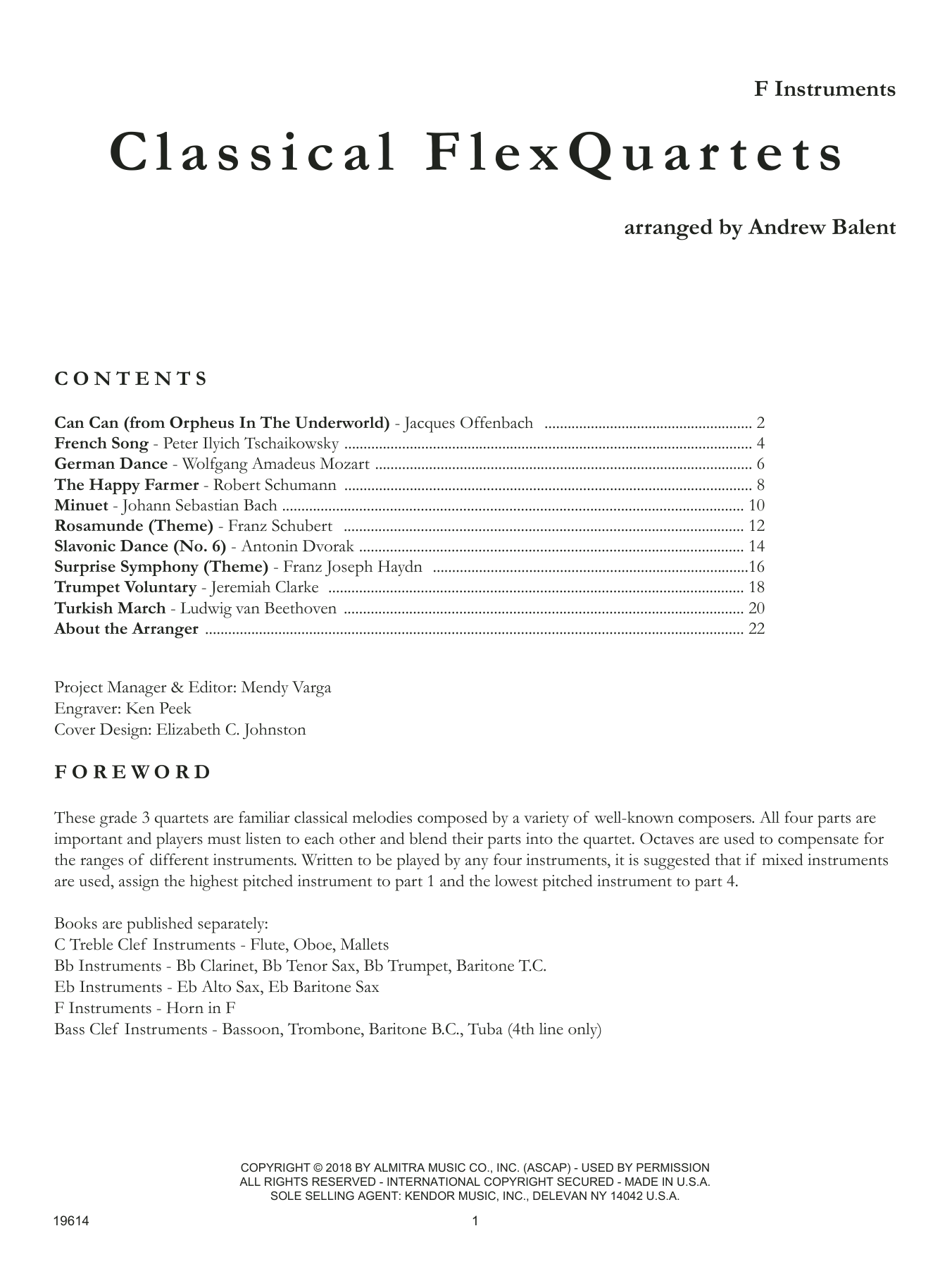 Andrew Balent Classical Flexquartets - F Instruments sheet music preview music notes and score for Brass Ensemble including 22 page(s)