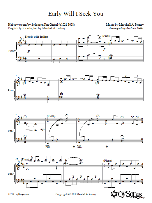Learn to play Anderew Heller Early Will I Seek You sheet music for SATB in minutes. Anderew Heller Early Will I Seek You sheet music preview music notes and score for SATB including 6 page(s)