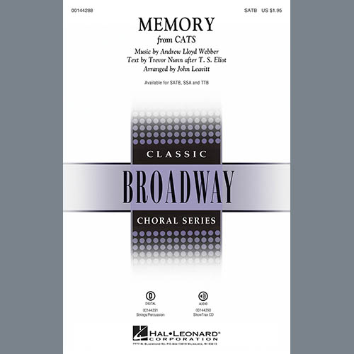 Andrew Lloyd Webber Memory (arr. John Leavitt) pictures Andrew Lloyd Webber Memory (arr. John Leavitt) profile picture