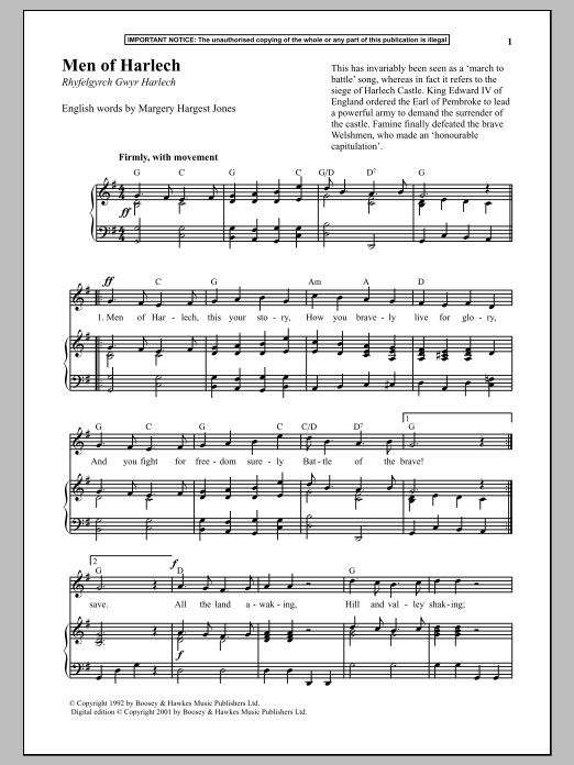 Learn to play Anonymous Men Of Harlech sheet music for Piano in minutes. Anonymous Men Of Harlech sheet music notes and chords