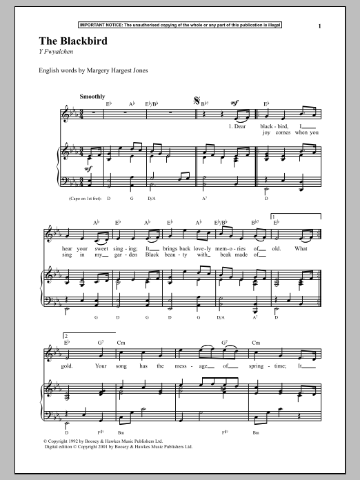 Learn to play Anonymous The Blackbird sheet music for Piano in minutes. Anonymous The Blackbird sheet music notes and chords