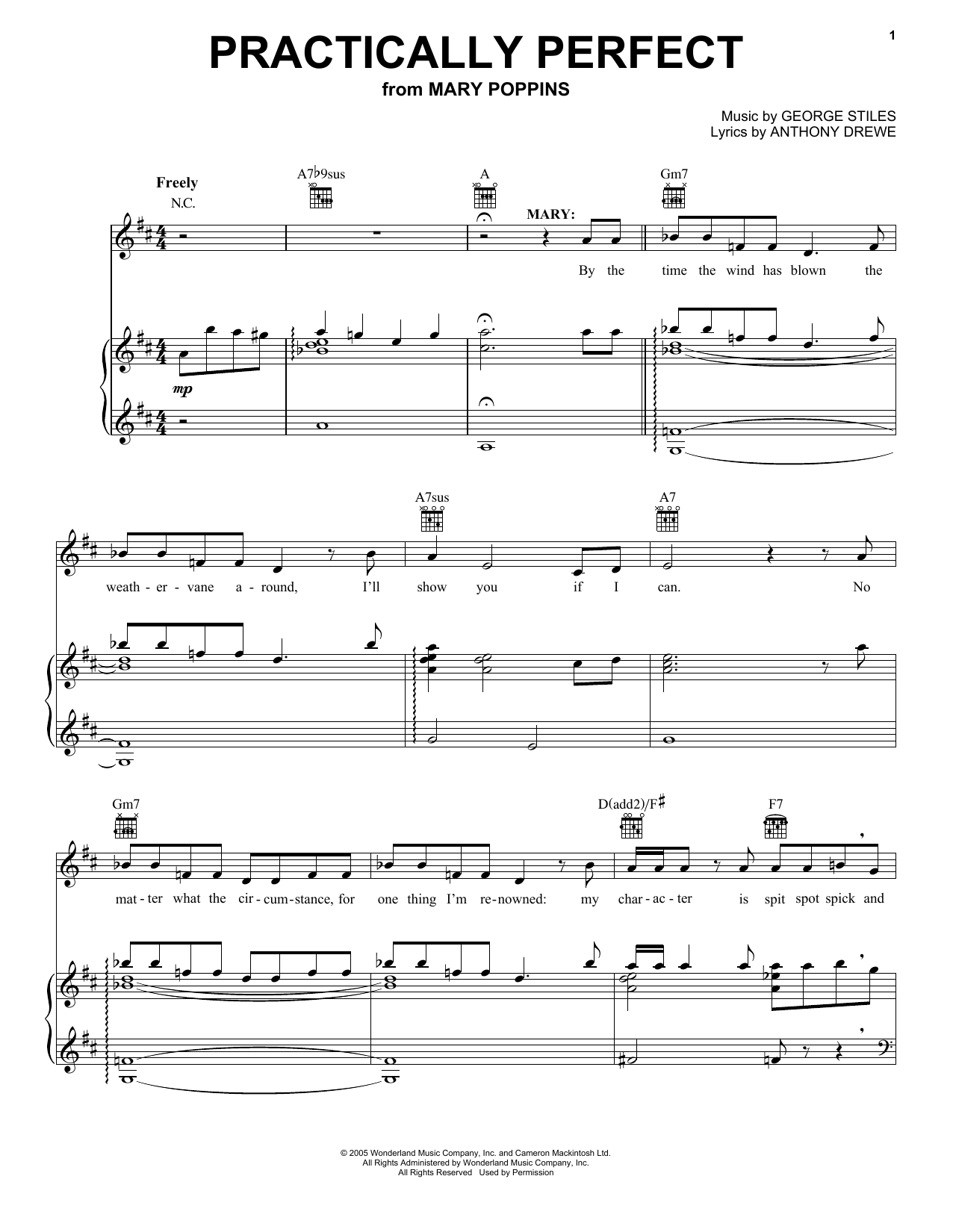 Learn to play Anthony Drewe Practically Perfect sheet music for Piano, Vocal & Guitar (Right-Hand Melody) in minutes. Anthony Drewe Practically Perfect sheet music preview music notes and score for Piano, Vocal & Guitar (Right-Hand Melody) including 8 page(s)