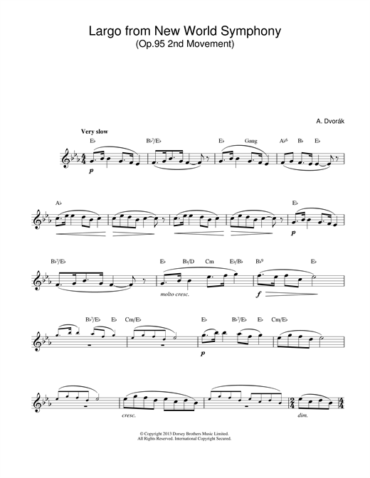 Learn to play Antonin Dvorak Largo (from The New World) sheet music for Piano in minutes. Antonin Dvorak Largo (from The New World) sheet music notes and chords