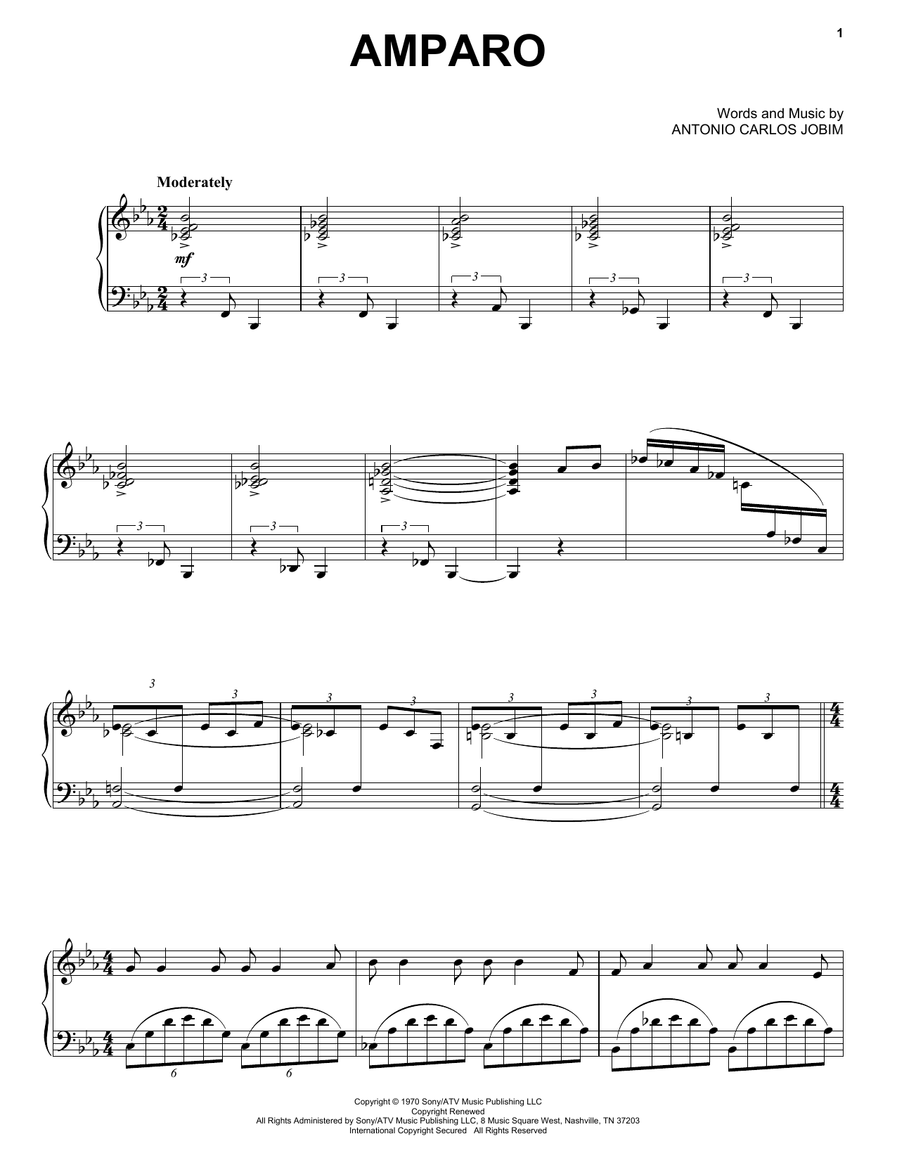 Learn to play Antonio Carlos Jobim Amparo sheet music for Real Book – Melody & Chords in minutes. Antonio Carlos Jobim Amparo sheet music preview music notes and score for Real Book – Melody & Chords including 2 page(s)