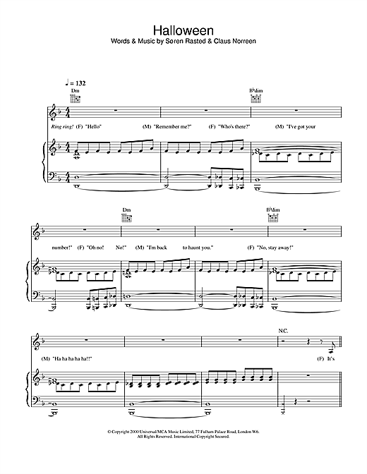 Learn to play Aqua Halloween sheet music for Piano, Vocal & Guitar in minutes. Aqua Halloween sheet music notes and chords