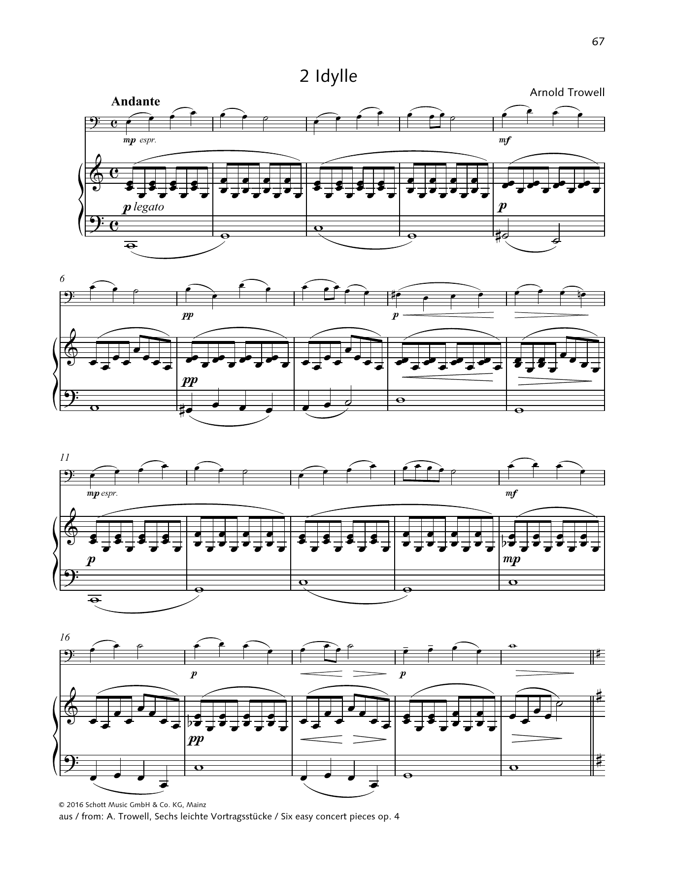 Learn to play Arnold Trowell Idylle sheet music for String Solo in minutes. Arnold Trowell Idylle sheet music preview music notes and score for String Solo including 4 page(s)