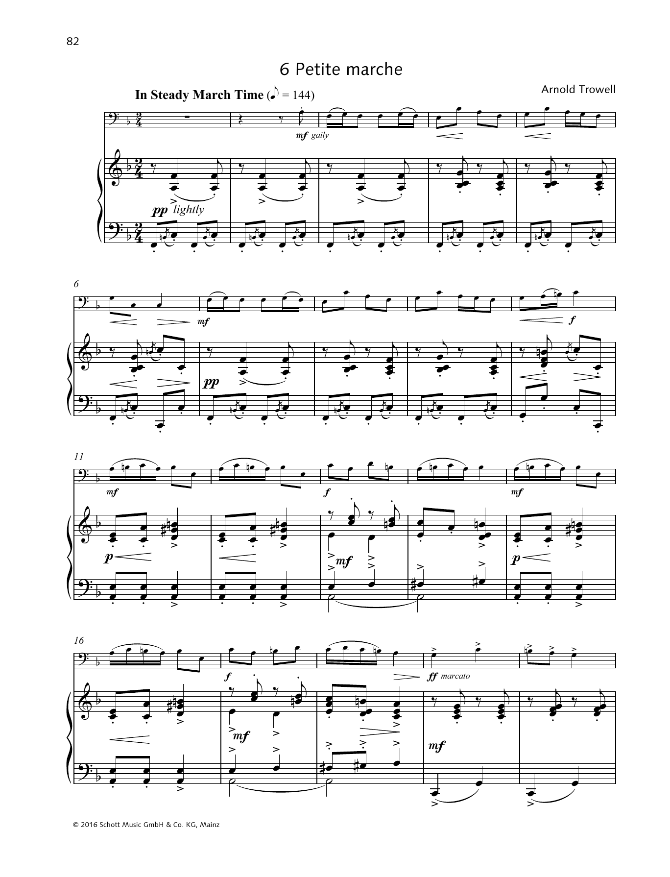 Learn to play Arnold Trowell Petite marche sheet music for String Solo in minutes. Arnold Trowell Petite marche sheet music preview music notes and score for String Solo including 6 page(s)