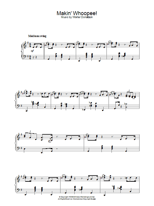 Learn to play Art Tatum Makin' Whoopee sheet music for Piano in minutes. Art Tatum Makin' Whoopee sheet music preview music notes and score for Piano including 3 page(s)