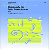 Download or print Arthur Frackenpohl Rhapsody For Solo Saxophone Sheet Music Printable PDF 2-page score for Unclassified / arranged Woodwind Solo SKU: 124773.