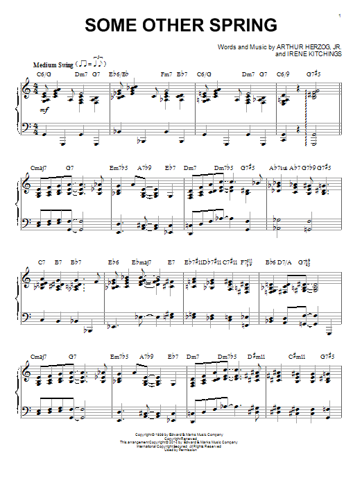 Learn to play Arthur Herzog Jr. Some Other Spring sheet music for Piano in minutes. Arthur Herzog Jr. Some Other Spring sheet music notes and chords