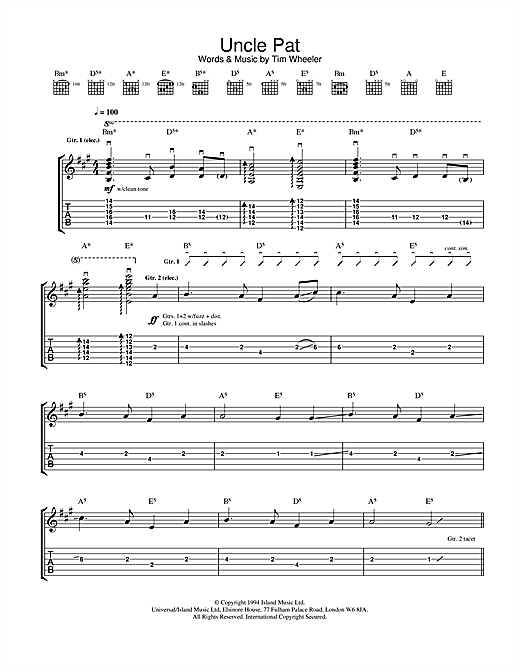 Learn to play Ash Uncle Pat sheet music for Guitar Tab in minutes. Ash Uncle Pat sheet music notes and chords