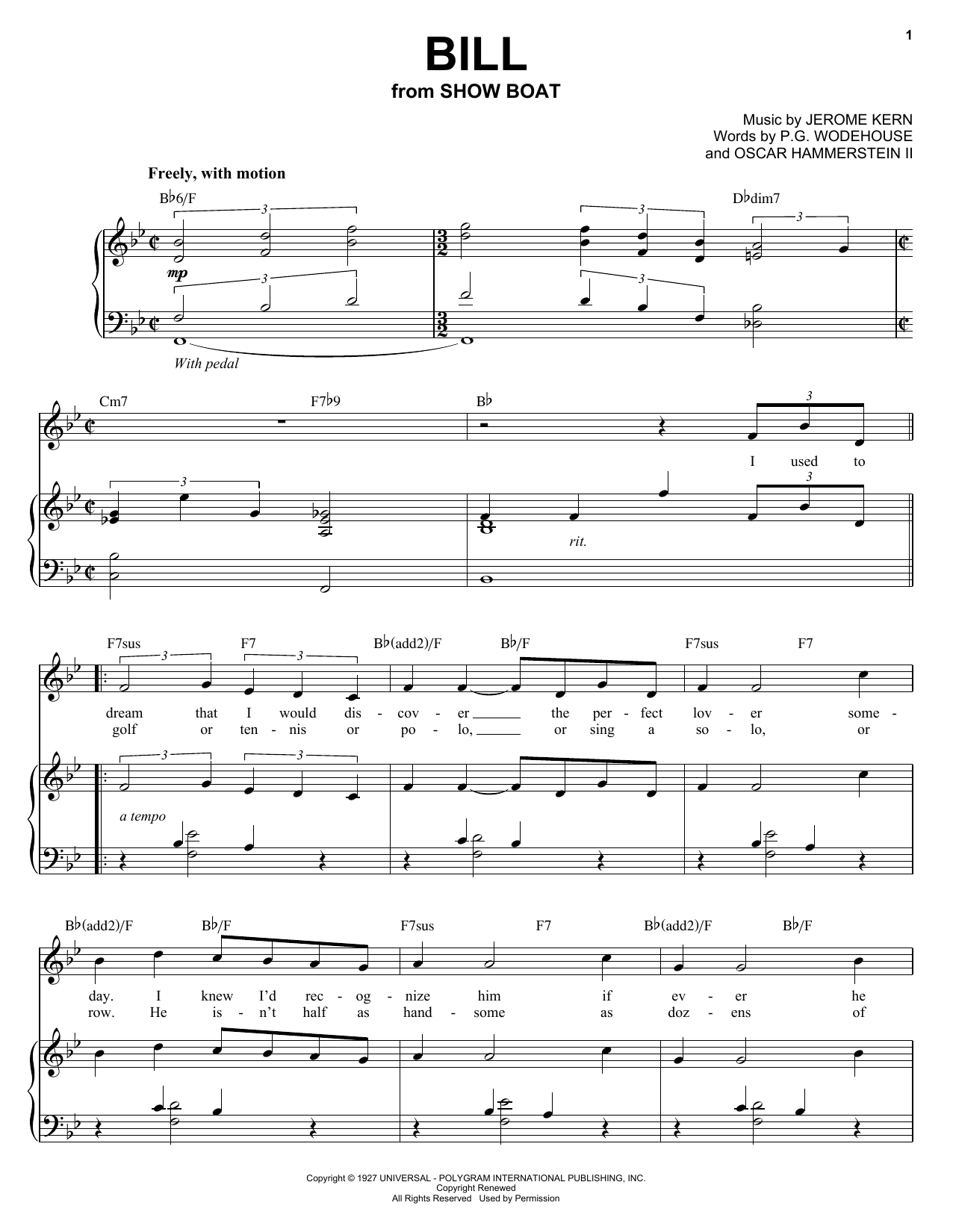 Learn to play Audra McDonald Bill sheet music for Piano, Vocal & Guitar (Right-Hand Melody) in minutes. Audra McDonald Bill sheet music preview music notes and score for Piano, Vocal & Guitar (Right-Hand Melody) including 4 page(s)