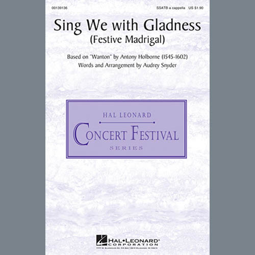Anthony Holborne Sing We With Gladness (Festive Madrigal) (arr. Audrey Snyder) profile picture