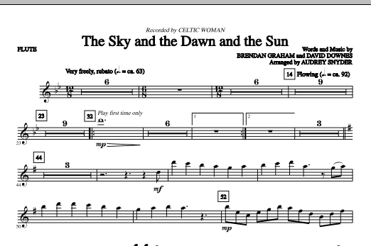 Learn to play Audrey Snyder The Sky And The Dawn And The Sun - Flute sheet music for Choir Instrumental Pak in minutes. Audrey Snyder The Sky And The Dawn And The Sun - Flute sheet music notes and chords