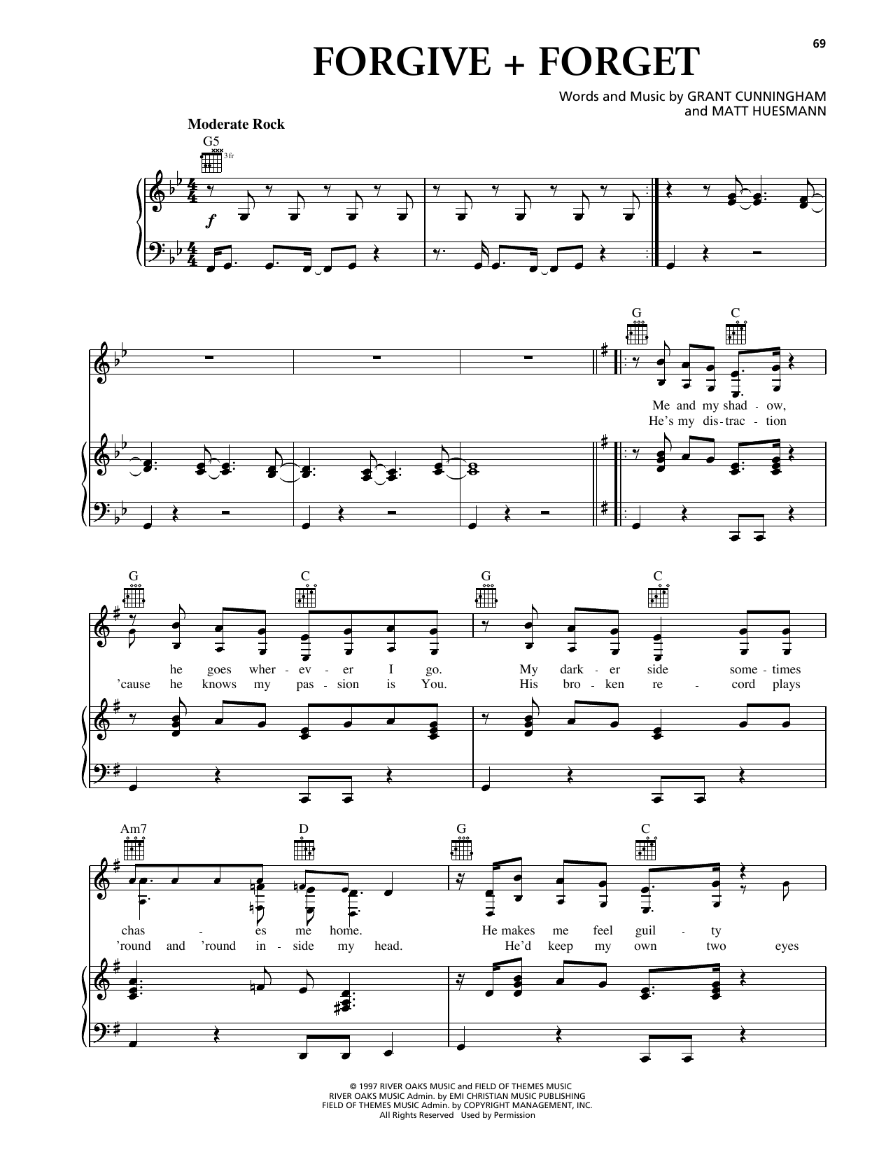 Avalon Forgive + Forget sheet music, chords, lyrics - Printable PDF for Piano, Vocal & Guitar Chords (Right-Hand Melody)
