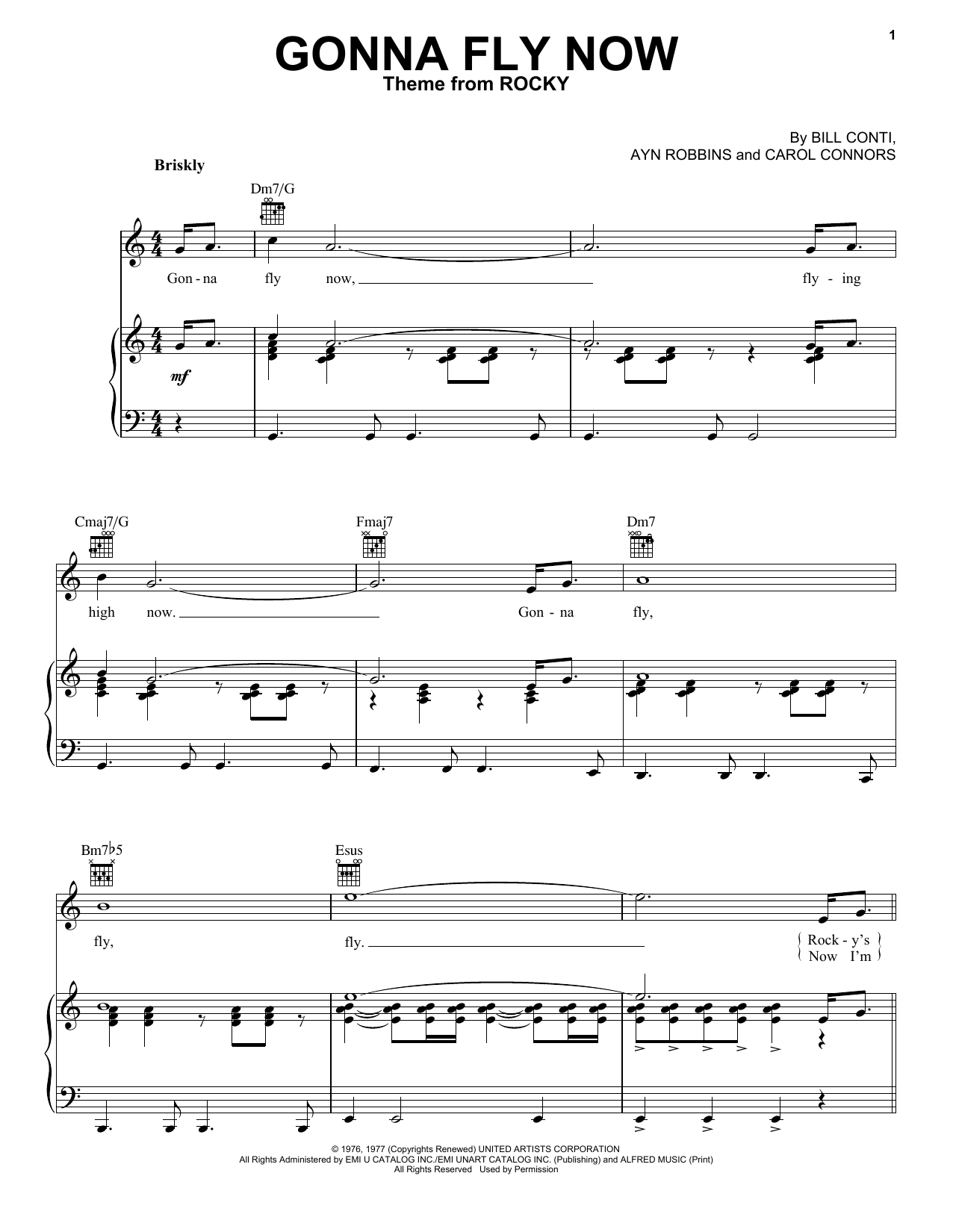 Learn to play Ayn Robbins Gonna Fly Now sheet music for Piano, Vocal & Guitar (Right-Hand Melody) in minutes. Ayn Robbins Gonna Fly Now sheet music notes and chords