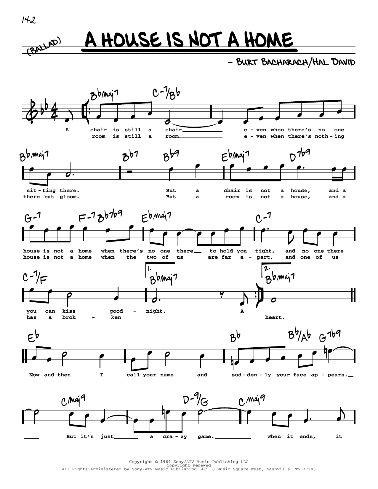 Learn to play Bacharach & David A House Is Not A Home (High Voice) sheet music for Real Book – Melody, Lyrics & Chords in minutes. Bacharach & David A House Is Not A Home (High Voice) sheet music preview music notes and score for Real Book – Melody, Lyrics & Chords including 2 page(s)