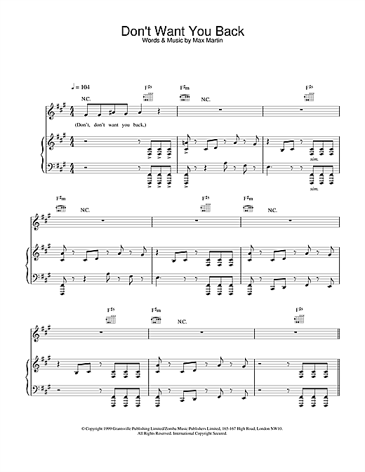 Learn to play Backstreet Boys Don't Want You Back sheet music for Piano, Vocal & Guitar in minutes. Backstreet Boys Don't Want You Back sheet music notes and chords