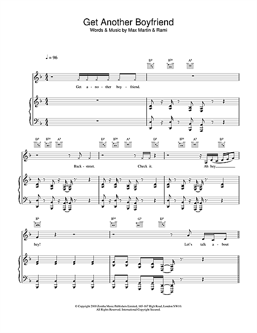 Learn to play Backstreet Boys Get Another Boyfriend sheet music for Piano, Vocal & Guitar in minutes. Backstreet Boys Get Another Boyfriend sheet music notes and chords