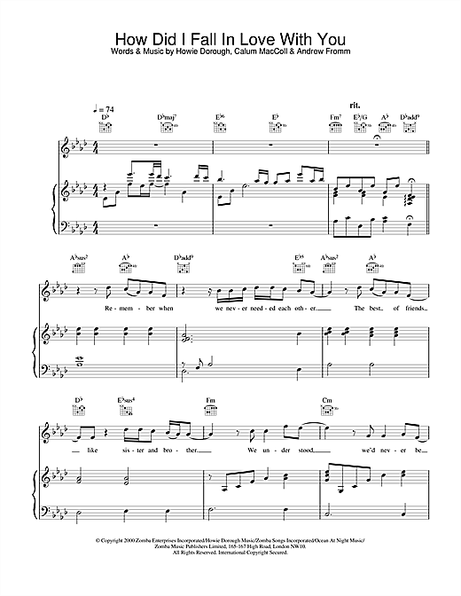 Learn to play Backstreet Boys How Did I Fall In Love With You sheet music for Piano, Vocal & Guitar in minutes. Backstreet Boys How Did I Fall In Love With You sheet music notes and chords