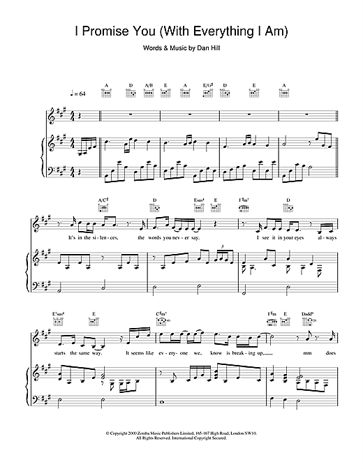 Learn to play Backstreet Boys I Promise You sheet music for Piano, Vocal & Guitar in minutes. Backstreet Boys I Promise You sheet music notes and chords
