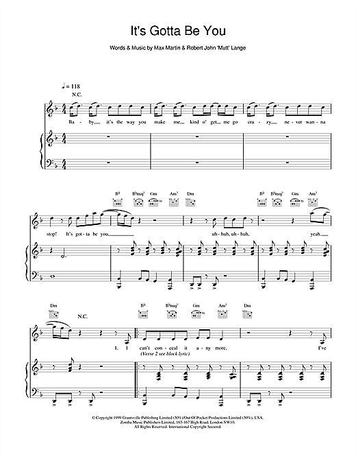 Learn to play Backstreet Boys It's Gotta Be You sheet music for Piano, Vocal & Guitar in minutes. Backstreet Boys It's Gotta Be You sheet music notes and chords